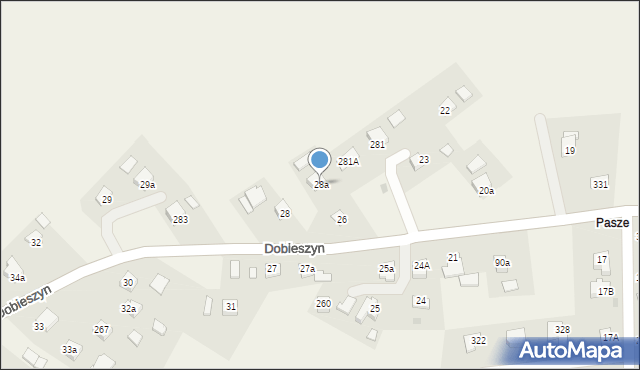 Dobieszyn, Dobieszyn, 28a, mapa Dobieszyn