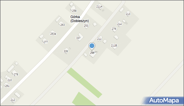 Dobieszyn, Dobieszyn, 296, mapa Dobieszyn