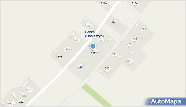 Dobieszyn, Dobieszyn, 337, mapa Dobieszyn