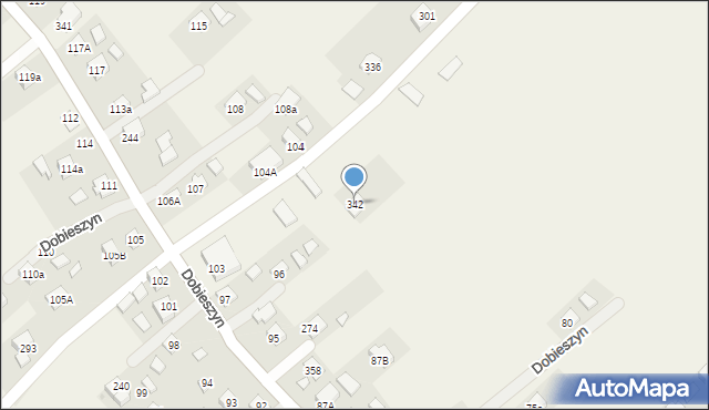 Dobieszyn, Dobieszyn, 342, mapa Dobieszyn