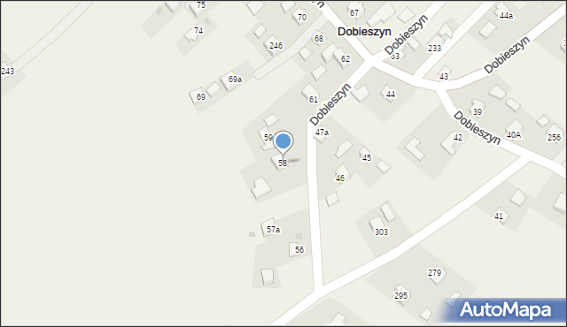 Dobieszyn, Dobieszyn, 58, mapa Dobieszyn