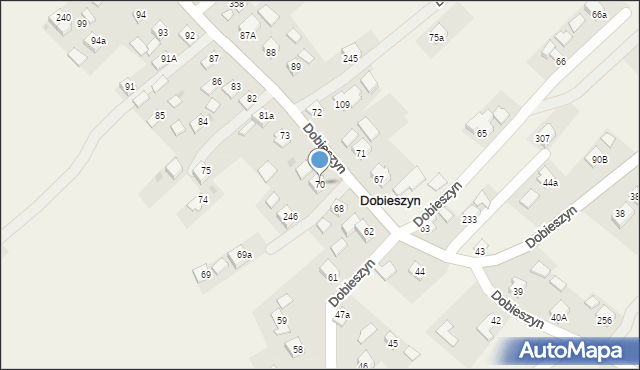 Dobieszyn, Dobieszyn, 70, mapa Dobieszyn