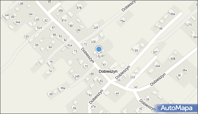 Dobieszyn, Dobieszyn, 71, mapa Dobieszyn