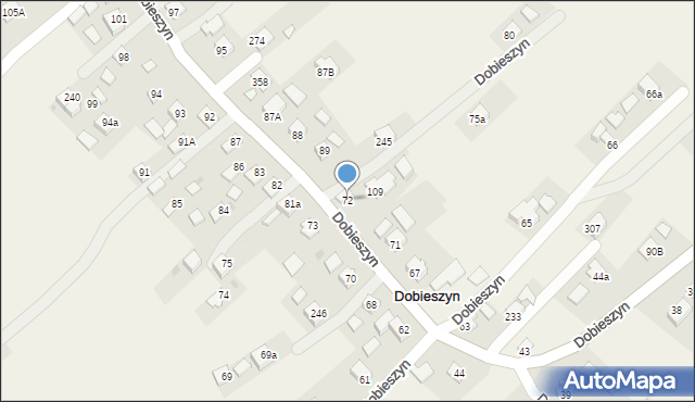 Dobieszyn, Dobieszyn, 72, mapa Dobieszyn