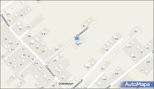 Dobieszyn, Dobieszyn, 75a, mapa Dobieszyn