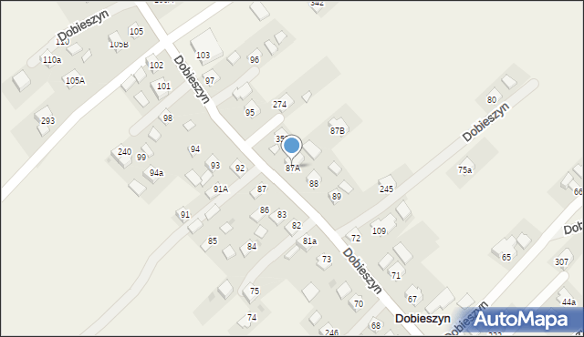 Dobieszyn, Dobieszyn, 87A, mapa Dobieszyn