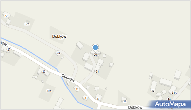 Dobków, Dobków, 26, mapa Dobków