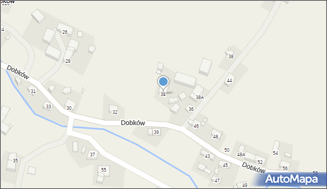 Dobków, Dobków, 34, mapa Dobków