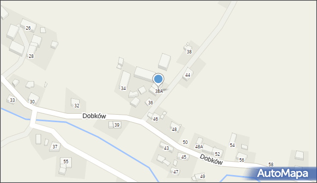 Dobków, Dobków, 38A, mapa Dobków