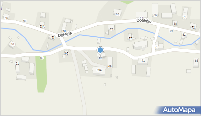 Dobków, Dobków, 67, mapa Dobków