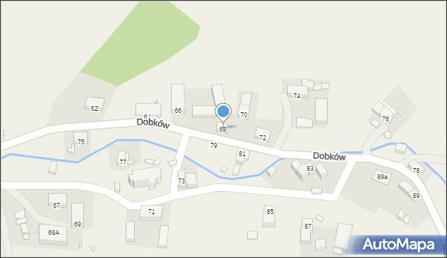 Dobków, Dobków, 68, mapa Dobków