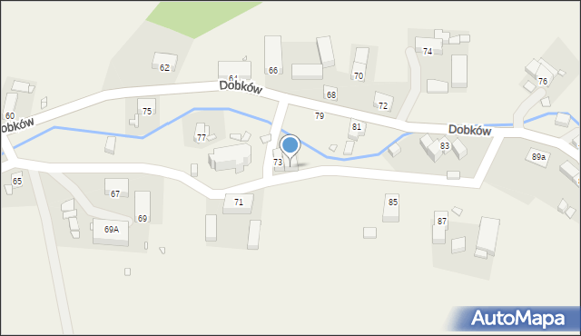 Dobków, Dobków, 73a, mapa Dobków