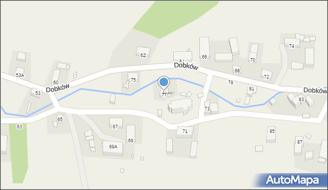 Dobków, Dobków, 77, mapa Dobków