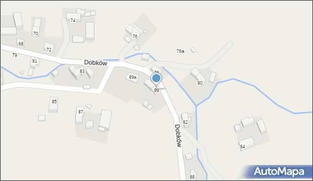 Dobków, Dobków, 89, mapa Dobków