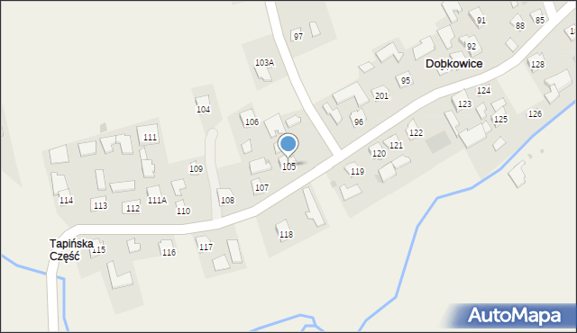 Dobkowice, Dobkowice, 105, mapa Dobkowice