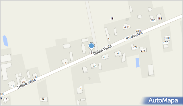Dobra Wola, Dobra Wola, 5, mapa Dobra Wola