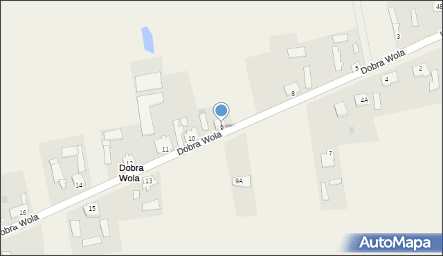 Dobra Wola, Dobra Wola, 9, mapa Dobra Wola