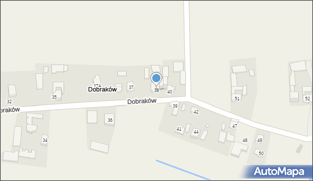 Dobraków, Dobraków, 38, mapa Dobraków