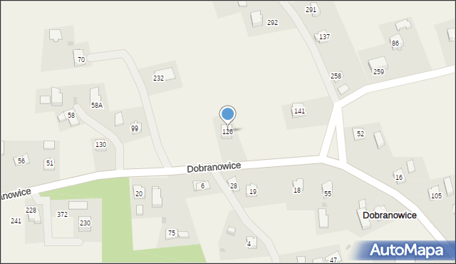 Dobranowice, Dobranowice, 126, mapa Dobranowice