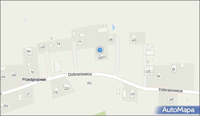 Dobranowice, Dobranowice, 143, mapa Dobranowice