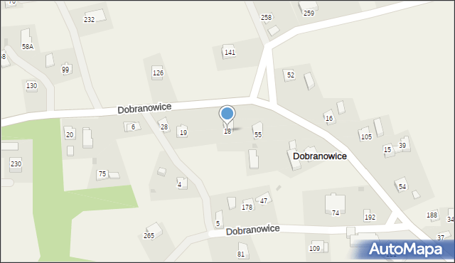 Dobranowice, Dobranowice, 18, mapa Dobranowice