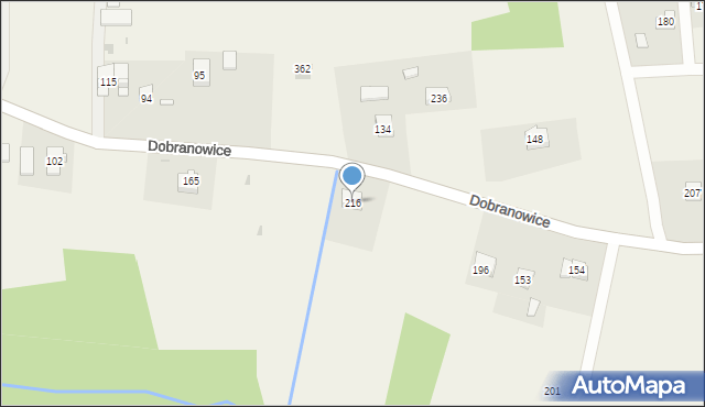 Dobranowice, Dobranowice, 216, mapa Dobranowice