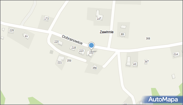 Dobranowice, Dobranowice, 222, mapa Dobranowice