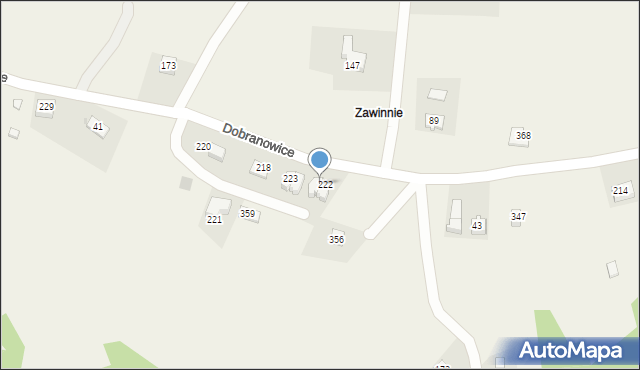 Dobranowice, Dobranowice, 225, mapa Dobranowice