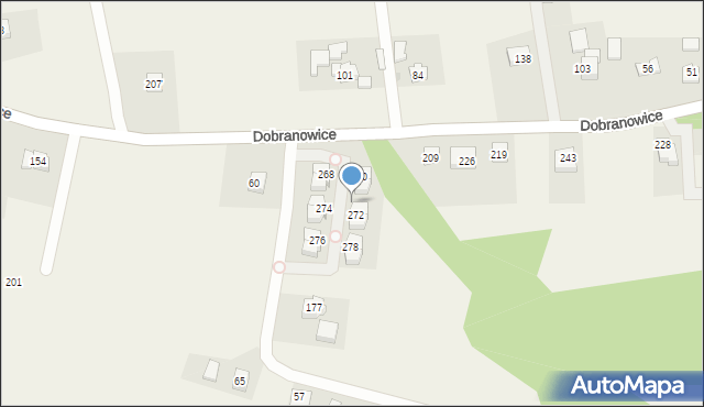 Dobranowice, Dobranowice, 272, mapa Dobranowice