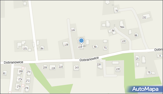 Dobranowice, Dobranowice, 3, mapa Dobranowice