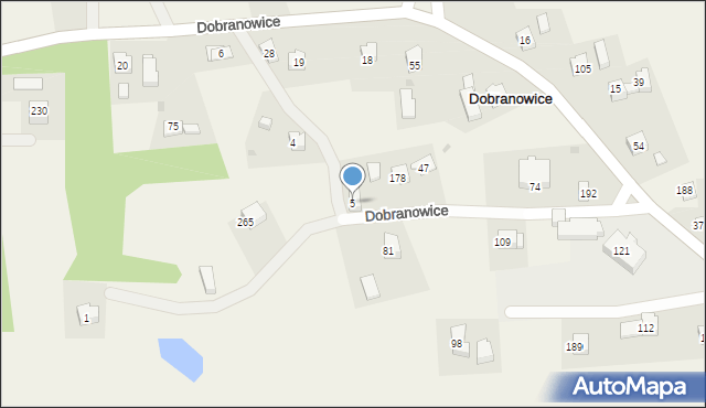 Dobranowice, Dobranowice, 5, mapa Dobranowice