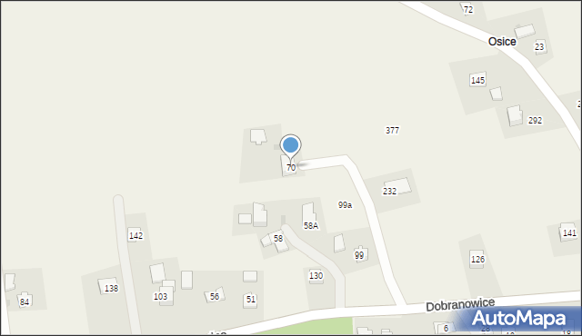 Dobranowice, Dobranowice, 70, mapa Dobranowice