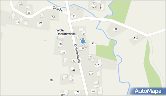 Dobranowice, Dobranowice, 80, mapa Dobranowice