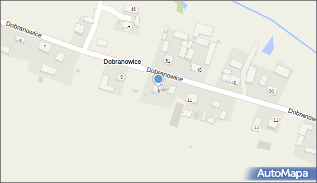 Dobranowice, Dobranowice, 9, mapa Dobranowice