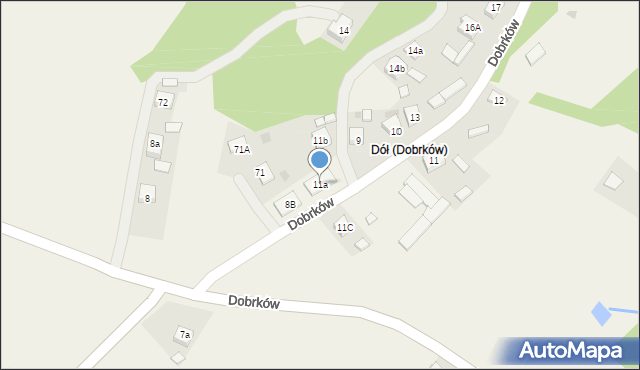 Dobrków, Dobrków, 11a, mapa Dobrków