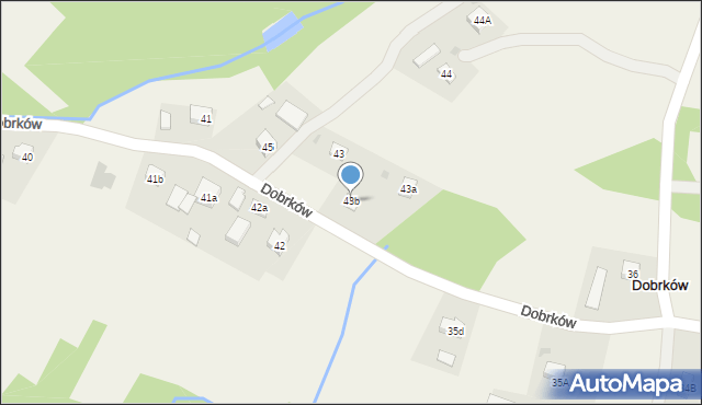 Dobrków, Dobrków, 43b, mapa Dobrków