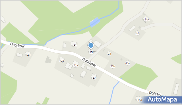 Dobrków, Dobrków, 45, mapa Dobrków