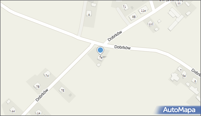 Dobrków, Dobrków, 7a, mapa Dobrków