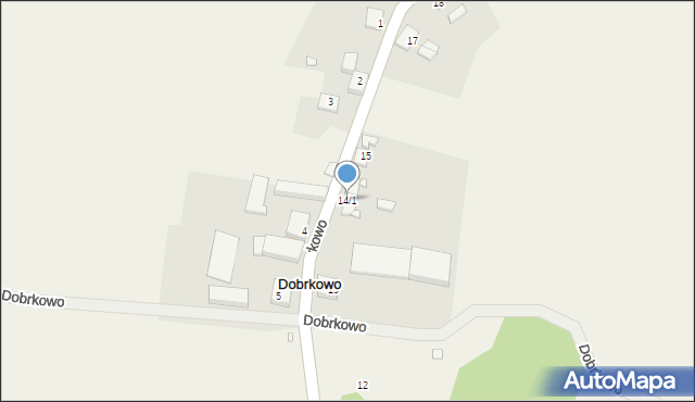 Dobrkowo, Dobrkowo, 14/1, mapa Dobrkowo