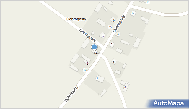 Dobrogosty, Dobrogosty, 2a, mapa Dobrogosty