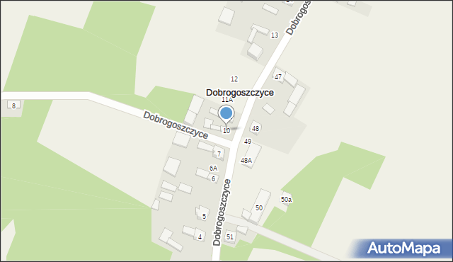 Dobrogoszczyce, Dobrogoszczyce, 10, mapa Dobrogoszczyce