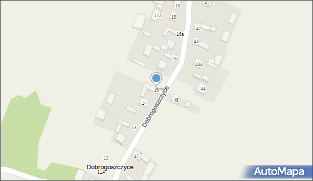 Dobrogoszczyce, Dobrogoszczyce, 15, mapa Dobrogoszczyce