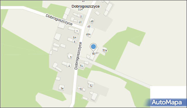 Dobrogoszczyce, Dobrogoszczyce, 50, mapa Dobrogoszczyce