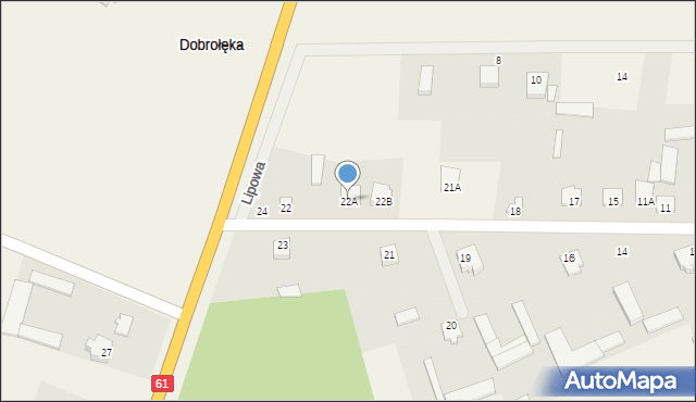 Dobrołęka, Dobrołęka, 22A, mapa Dobrołęka