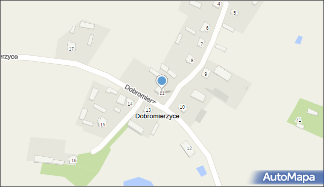 Dobromierzyce, Dobromierzyce, 11, mapa Dobromierzyce