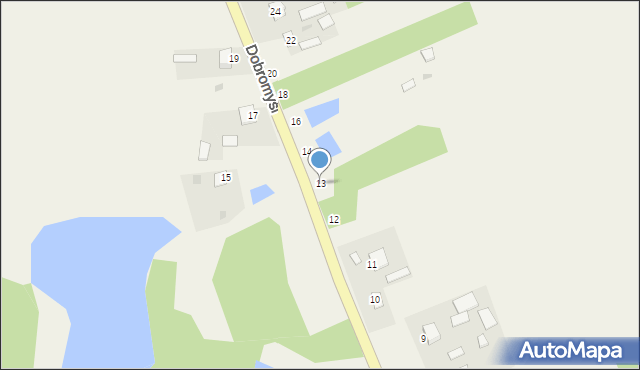 Dobromyśl, Dobromyśl, 13, mapa Dobromyśl