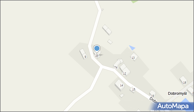 Dobromyśl, Dobromyśl, 10, mapa Dobromyśl
