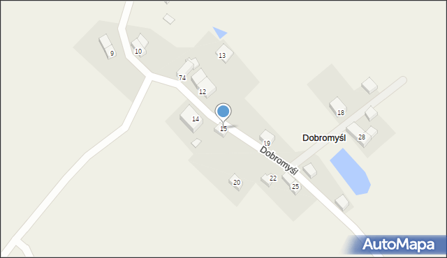 Dobromyśl, Dobromyśl, 15, mapa Dobromyśl