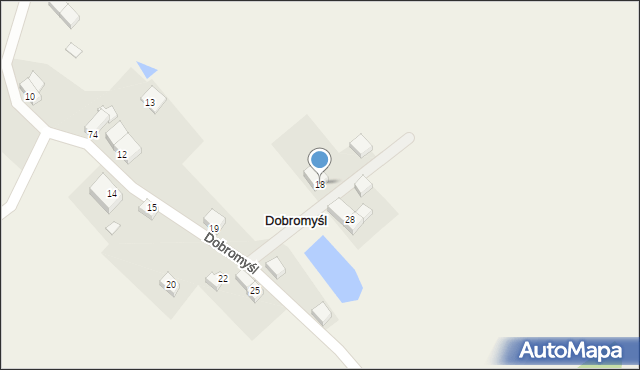 Dobromyśl, Dobromyśl, 18, mapa Dobromyśl