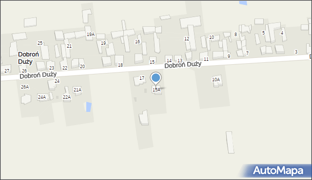 Dobroń Duży, Dobroń Duży, 15A, mapa Dobroń Duży